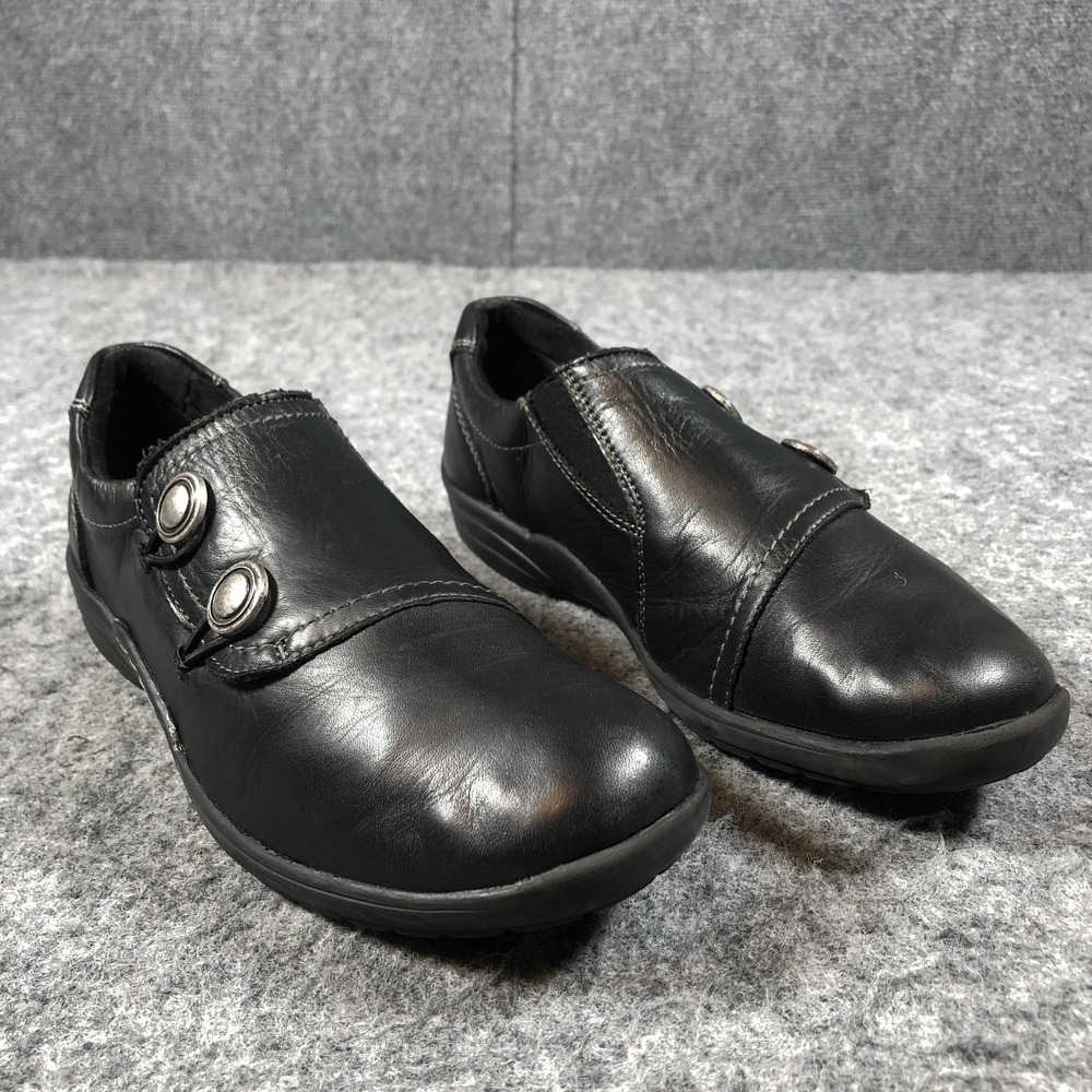 Remonte Soft Shoes Womens Size 7-7.5 Black Leather Slip On Comfort‎ Loafers